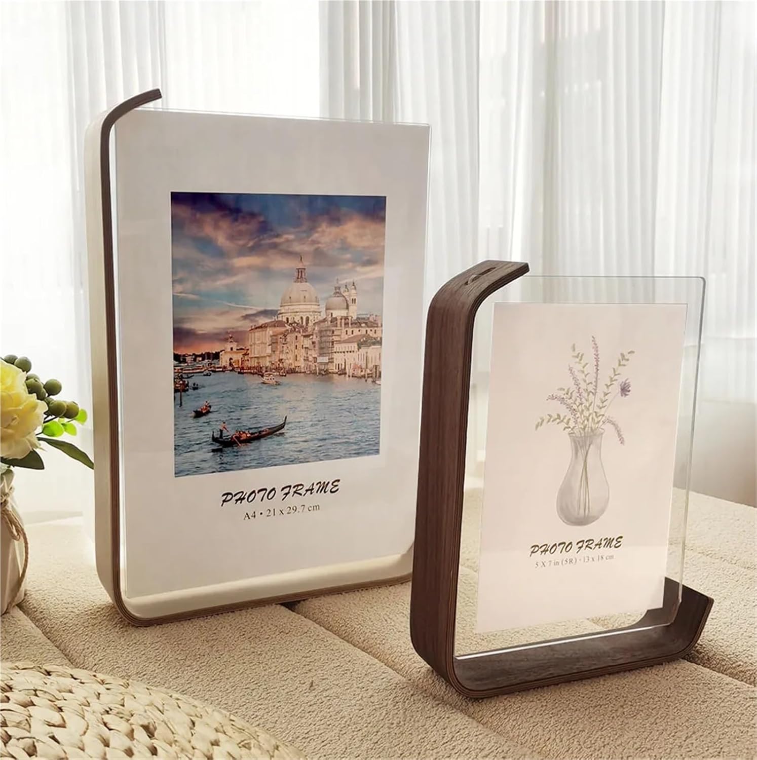 FrameDouble | Acrylic Wood Photo Frame - Double-Sided Display