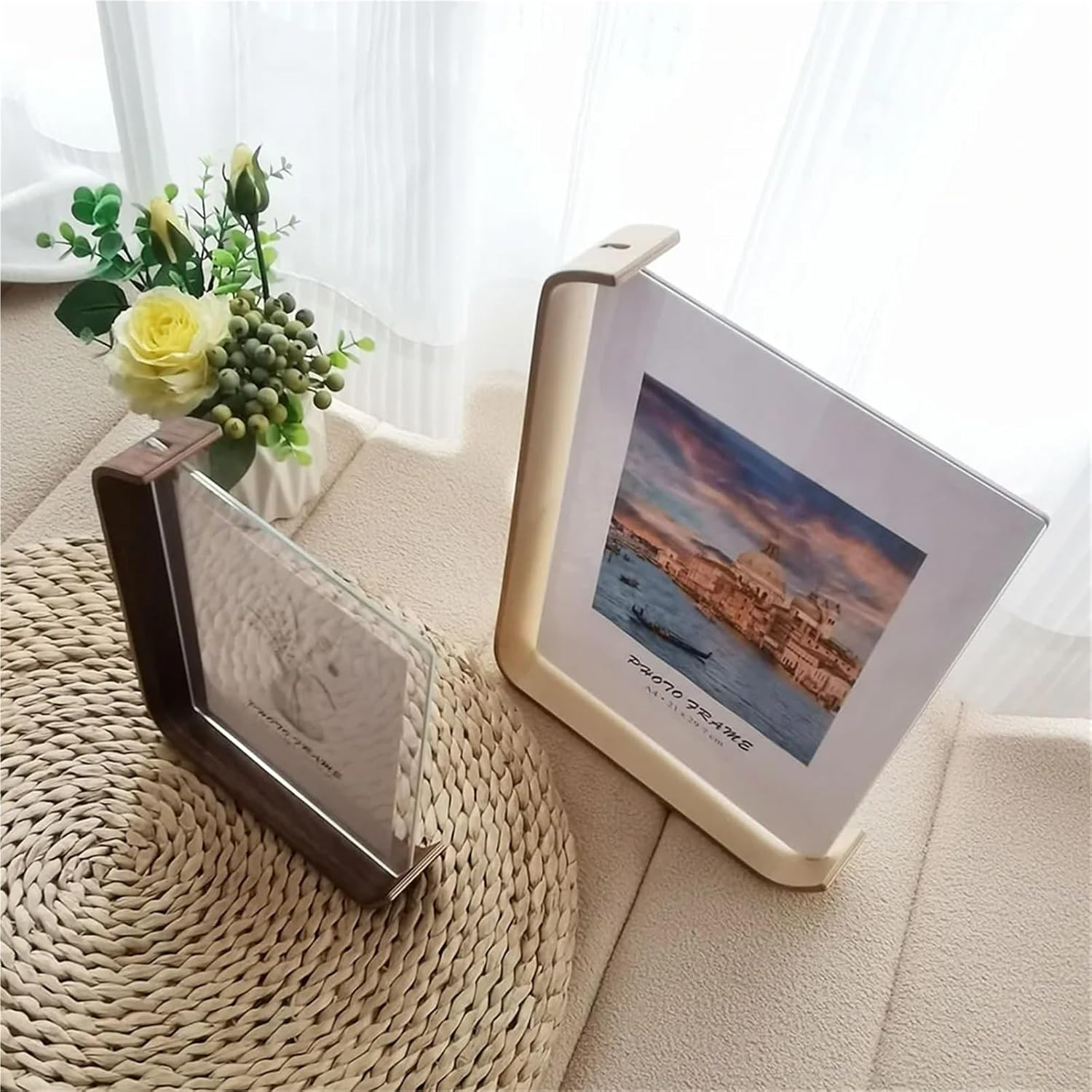 FrameDouble | Acrylic Wood Photo Frame - Double-Sided Display