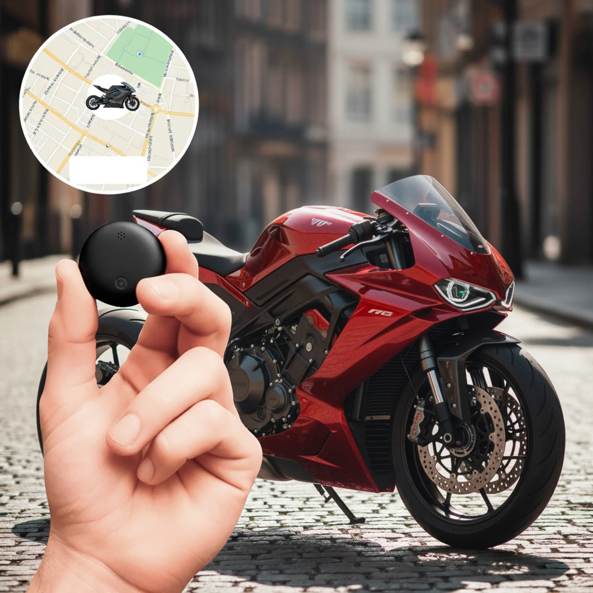 GPS Tracker for Motorcycles | No Subscription, Compatible with Android & iOS for Real-Time Location Tracking 0
