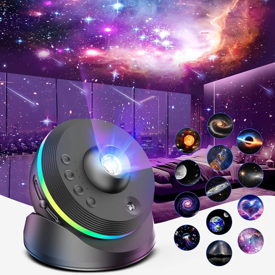 Galaxy Projector | 360 Degree Rotation, Colour Light Ring