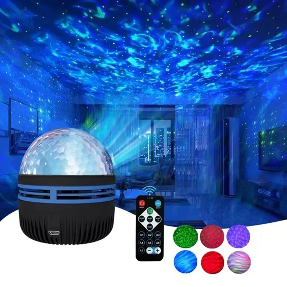 Galaxy Projector Light | 14 Light Effects, Music Sync & Remote Control | USB Powered, 360-Degree Rotation for Bedroom