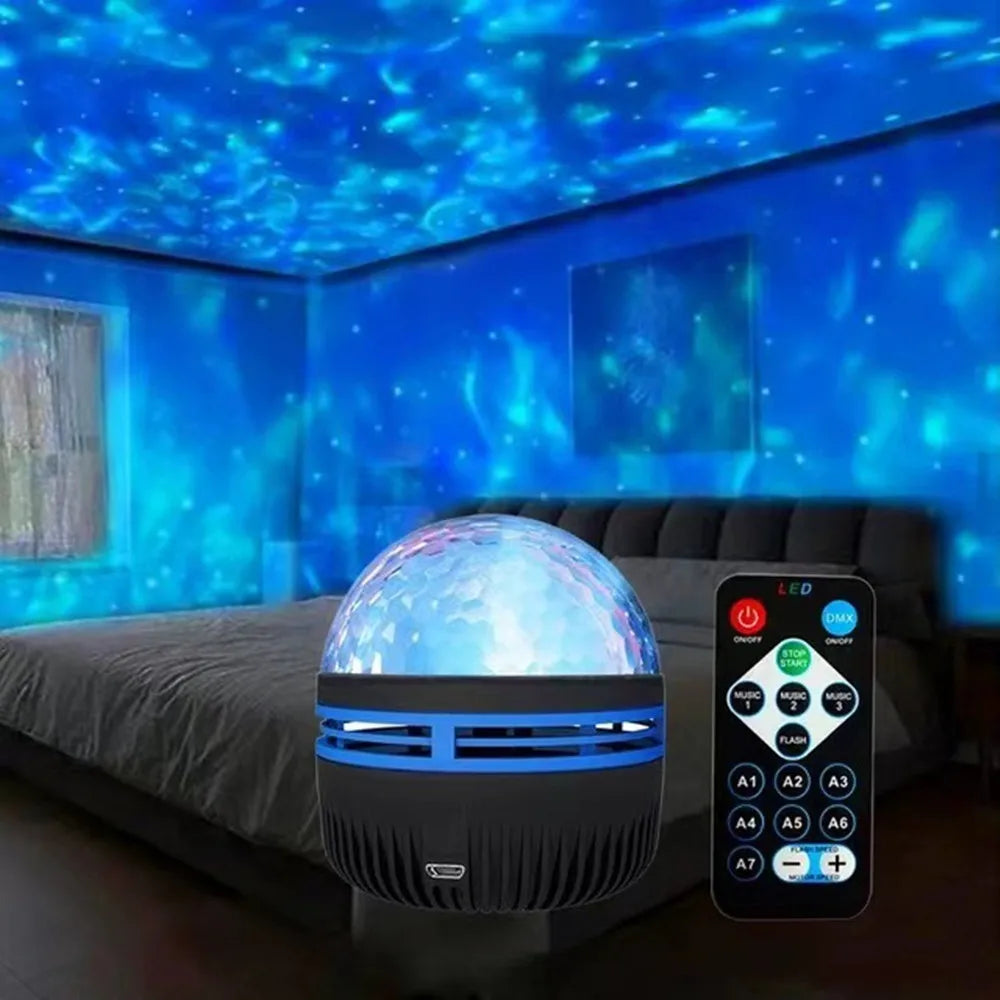 Galaxy Projector Light | 14 Light Effects, Music Sync & Remote Control | USB Powered, 360-Degree Rotation for Bedroom