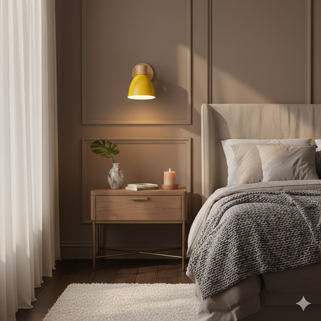 Modern Minimalist Wooden Cone LED Wall Sconce | 1-Light Lasson Living