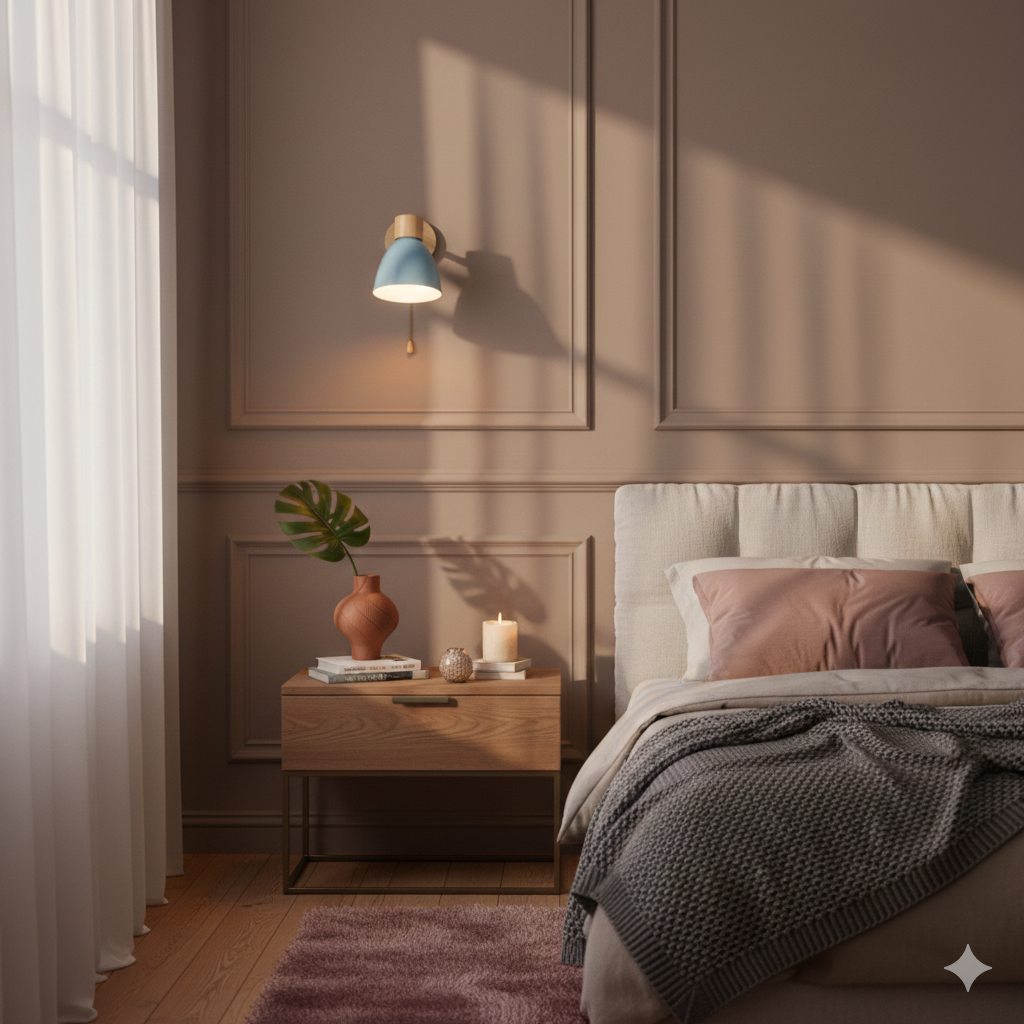 Modern Minimalist Wooden Cone LED Wall Sconce | 1-Light Lasson Living