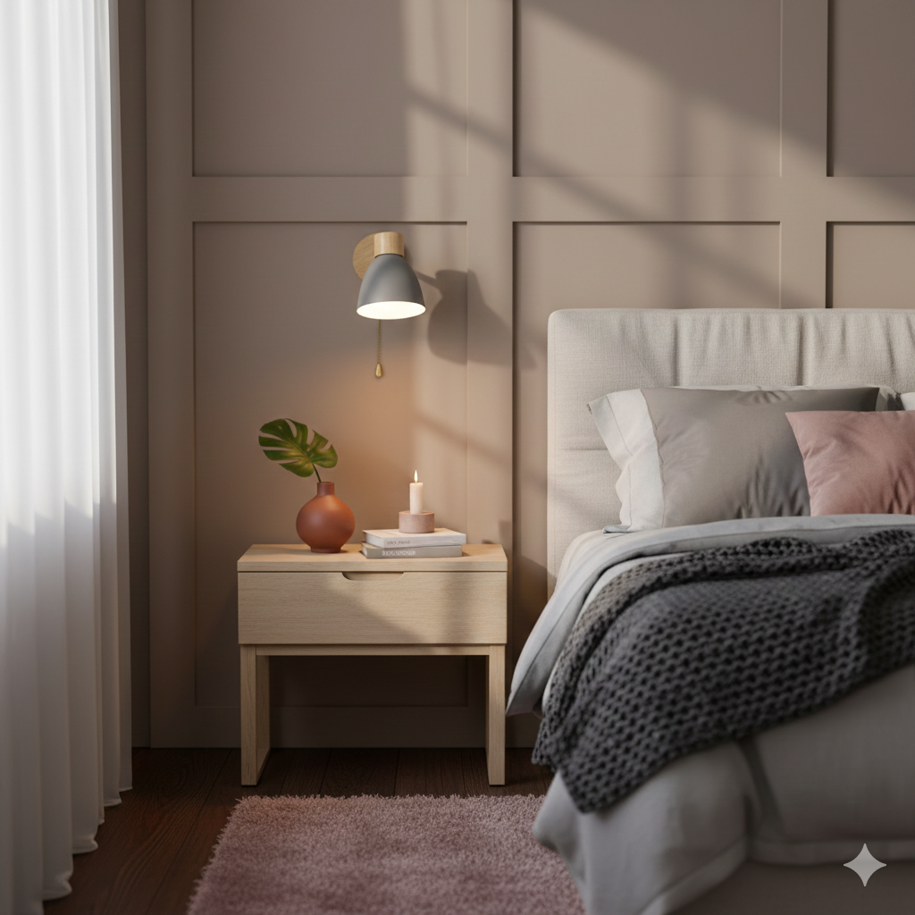 Modern Minimalist Wooden Cone LED Wall Sconce | 1-Light Lasson Living