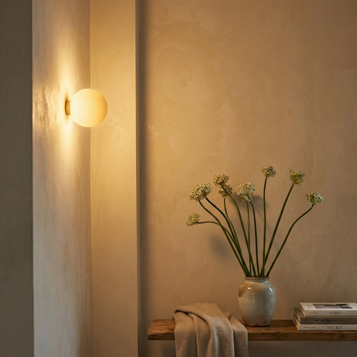 Round Frosted Glass Wall Light 12/15/20 cm | Integrated LED, 3 Colour Temperatures | Even Glow for Hallway, Bedroom & Bathroom 7