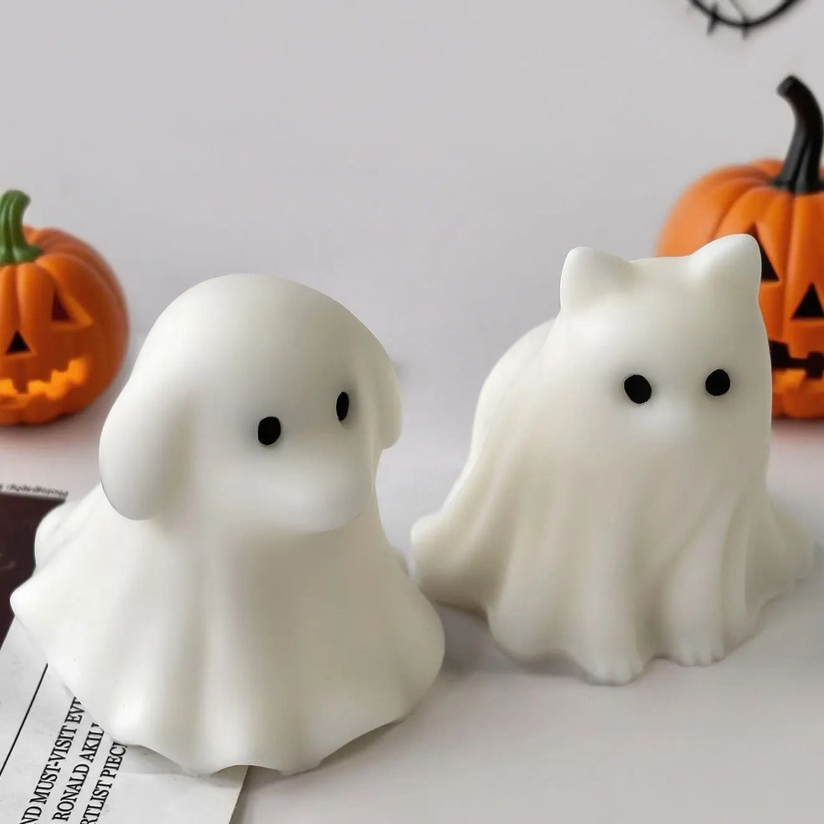 Ghost Candle Silicone Mould | Halloween Decoration Design | Flexible Reusable Mould for Wax, Resin and Soap Crafts