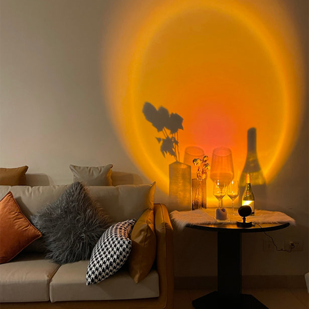 GlowBright | Retro Sunset LED Table Lamp – USB Powered, Compact Design