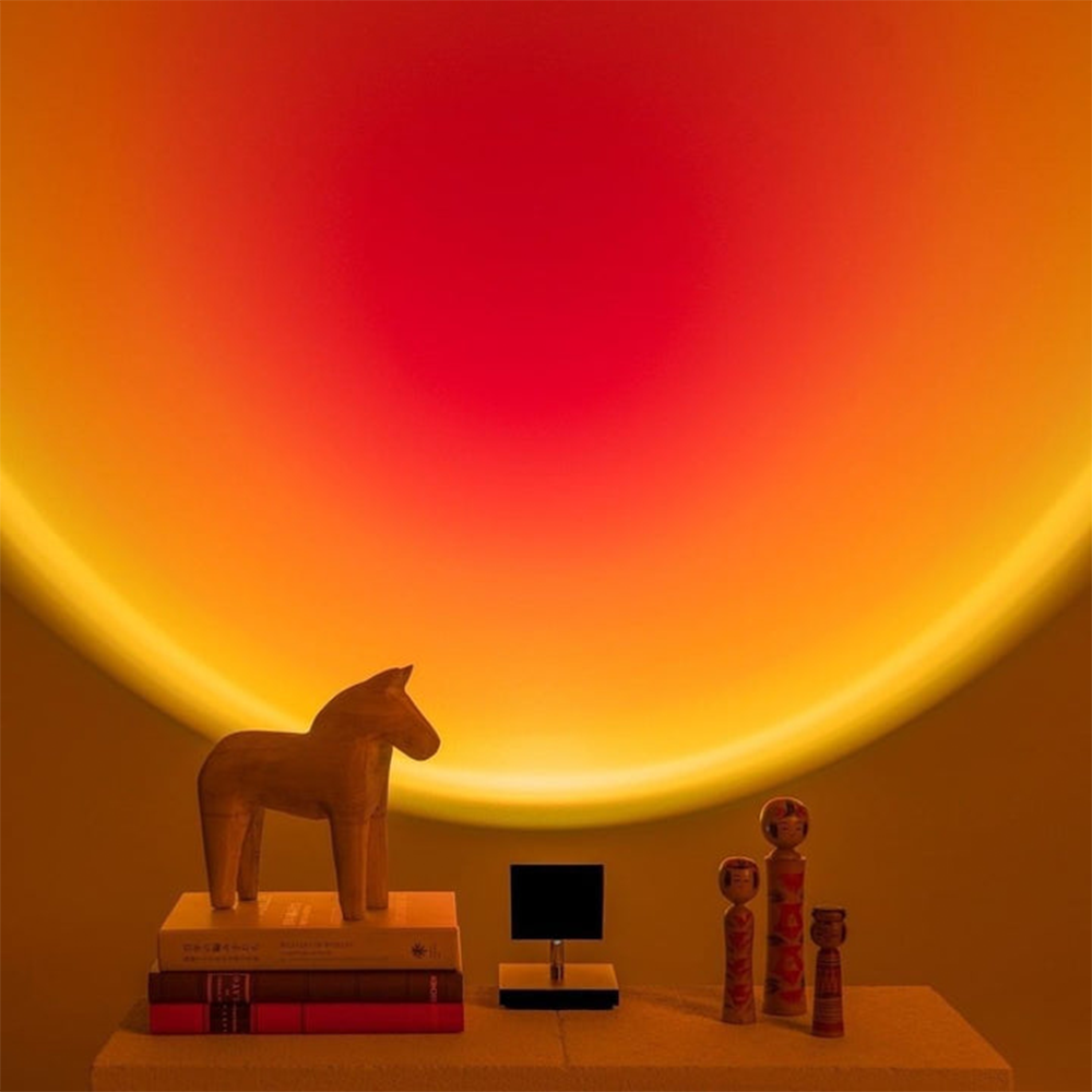 GlowBright | Retro Sunset LED Table Lamp – USB Powered, Compact Design