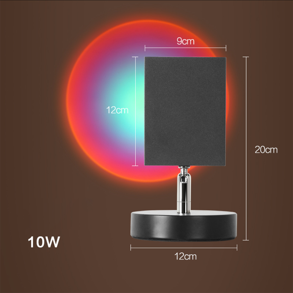 GlowBright | Retro Sunset LED Table Lamp – USB Powered, Compact Design