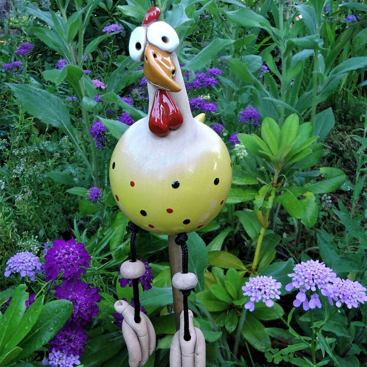 Garden Chicken Ornaments Resin | Set of 2, 226 g Each | Five Colour Options, Weatherproof, Indoor & Outdoor Display 5