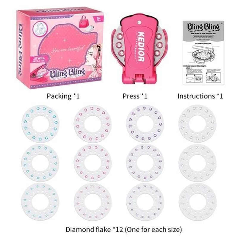 Hair Gem Stapler | Sparkly Self-Adhesive Diamonds