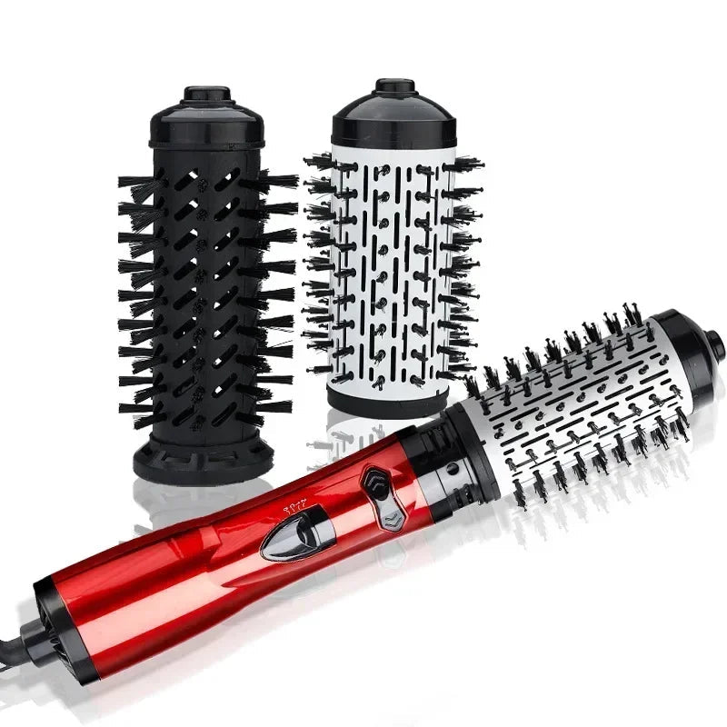 Hair Styler Brush | Rotating Hot Air Blow Dry Brush with 2 Barrels