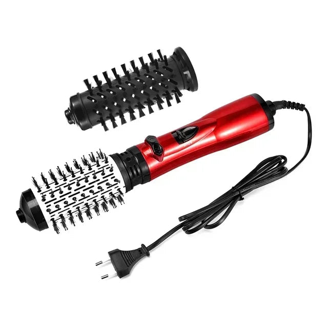 Hair Styler Brush | Rotating Hot Air Blow Dry Brush with 2 Barrels