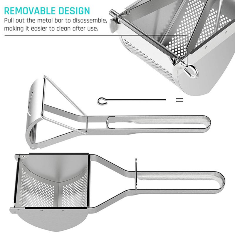 Hand Pressed Ricer | Long Lever Arms, Perforated Bed