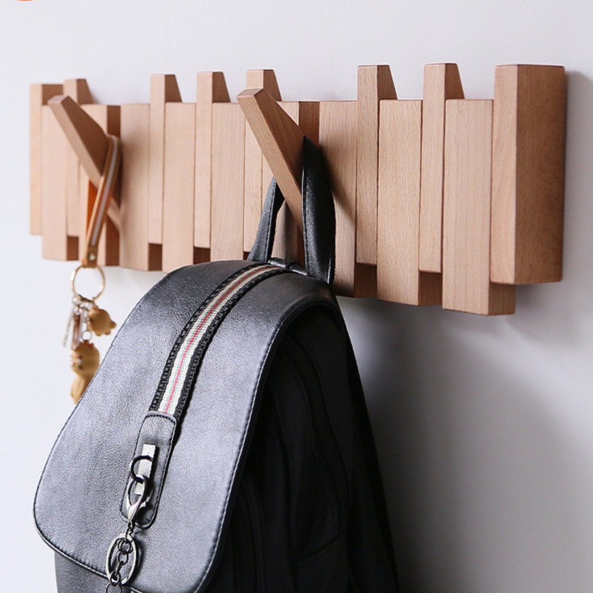 Handcrafted Piano Coat Rack | Unique Wooden Design With Multiple Hooks