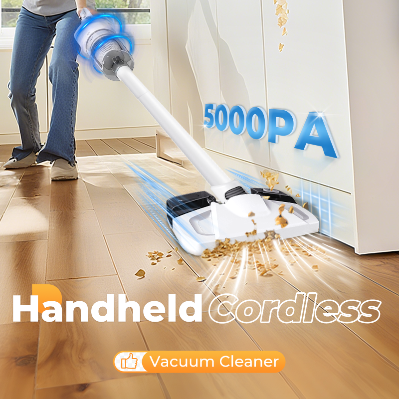 Handheld Cordless Vacuum Cleaner | High-Suction Portable Design | Lightweight Multi-Surface Cleaning for Home and Car