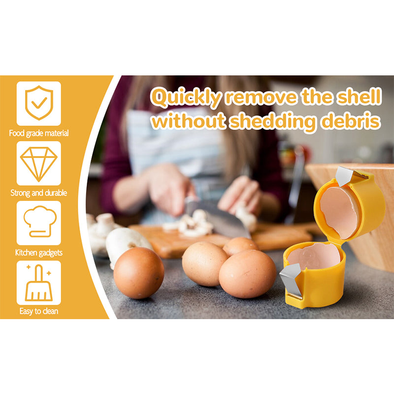 Handheld Egg Separator ABS Plastic | Cracks Shells and Separates Yolks | Works with Duck, Hen and Goose Eggs, Raw or Boiled