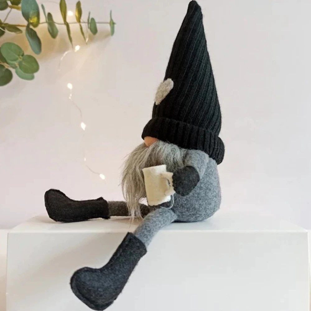 Handmade Coffee Gnome Plush | Adjustable Legs, Styleable Hair | Coffee-Themed Decor Gift for Coffee Lovers & Home