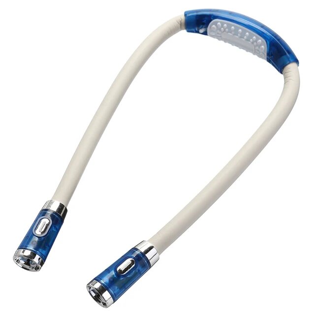 Hands-Free LED Neck Reading Light | Flexible Flex-Neck Design | Battery-Powered, Non-Disturbing Book Light for Bedtime Reading