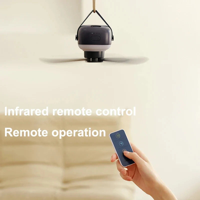 Hanging Ceiling Fan with LED Light and Remote Control 1
