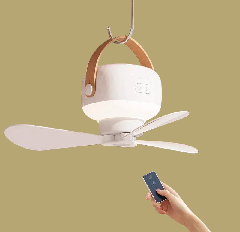Hanging Ceiling Fan with LED Light and Remote Control 2