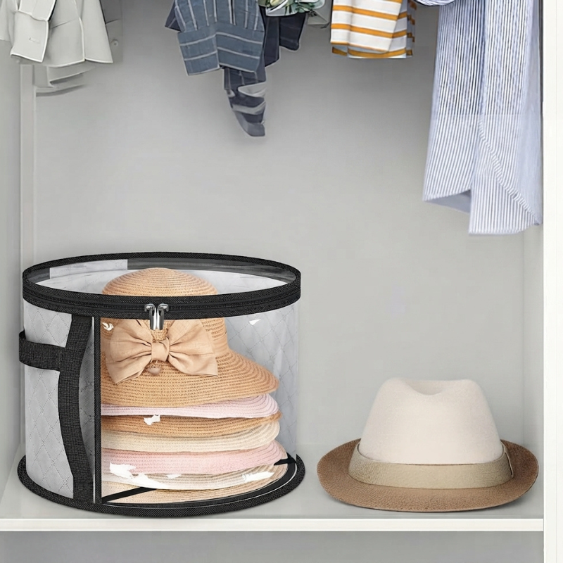 Hat Storage Case | Clear Front Panel, Side Carry Handle