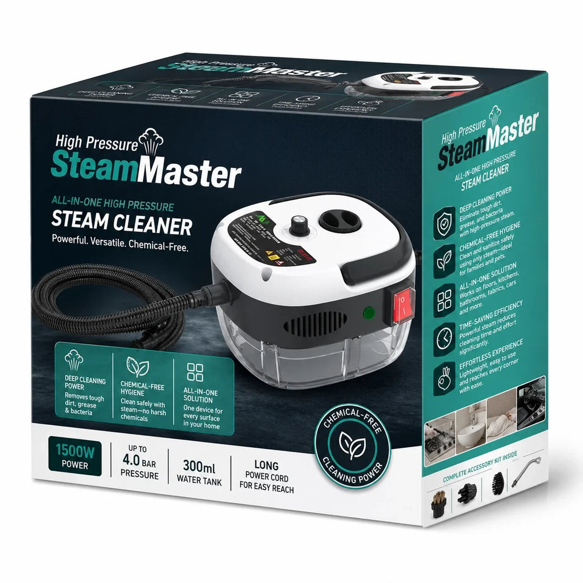 High Pressure Steam Cleaning Tool | All-in-One SteamMaster