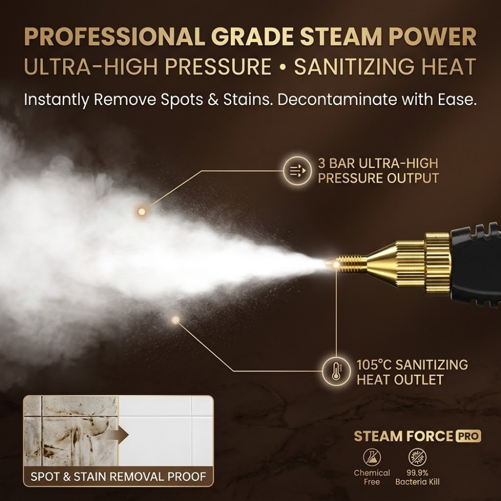 High Pressure Steam Cleaning Tool | All-in-One SteamMaster