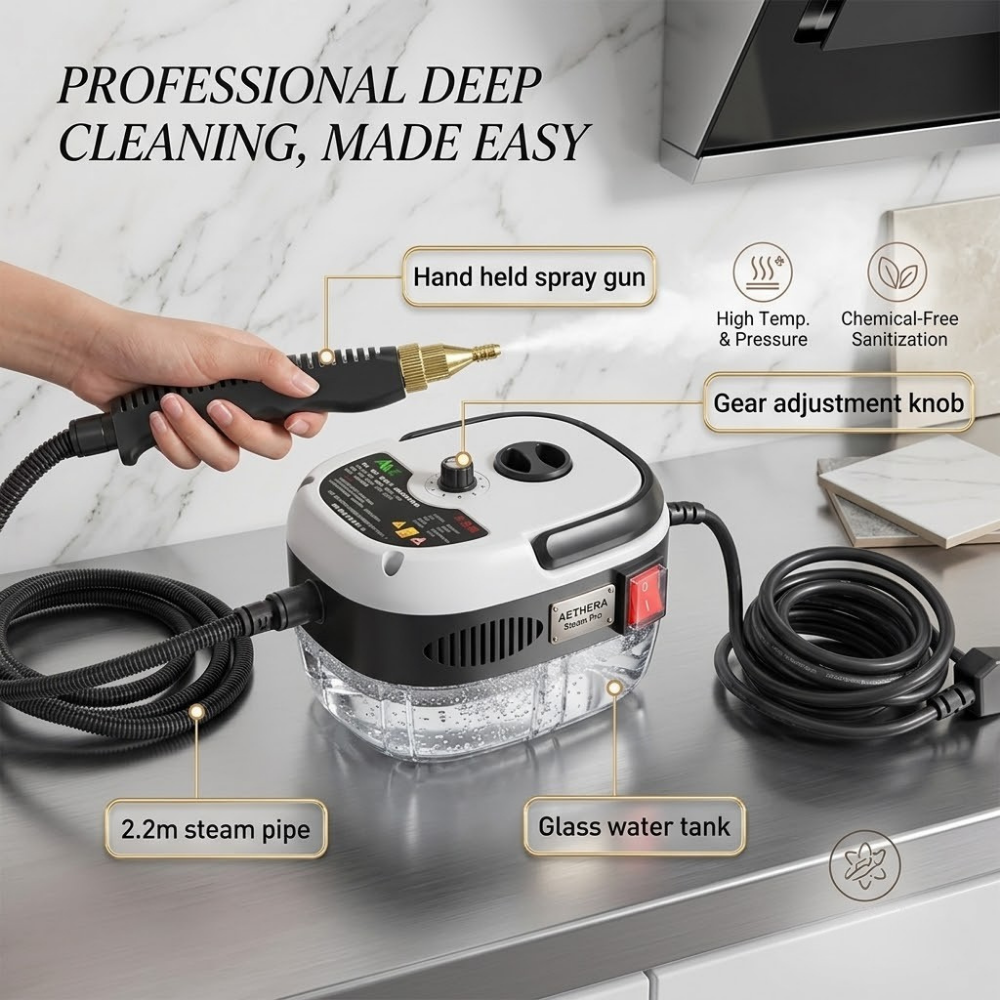 High Pressure Steam Cleaning Tool | All-in-One SteamMaster