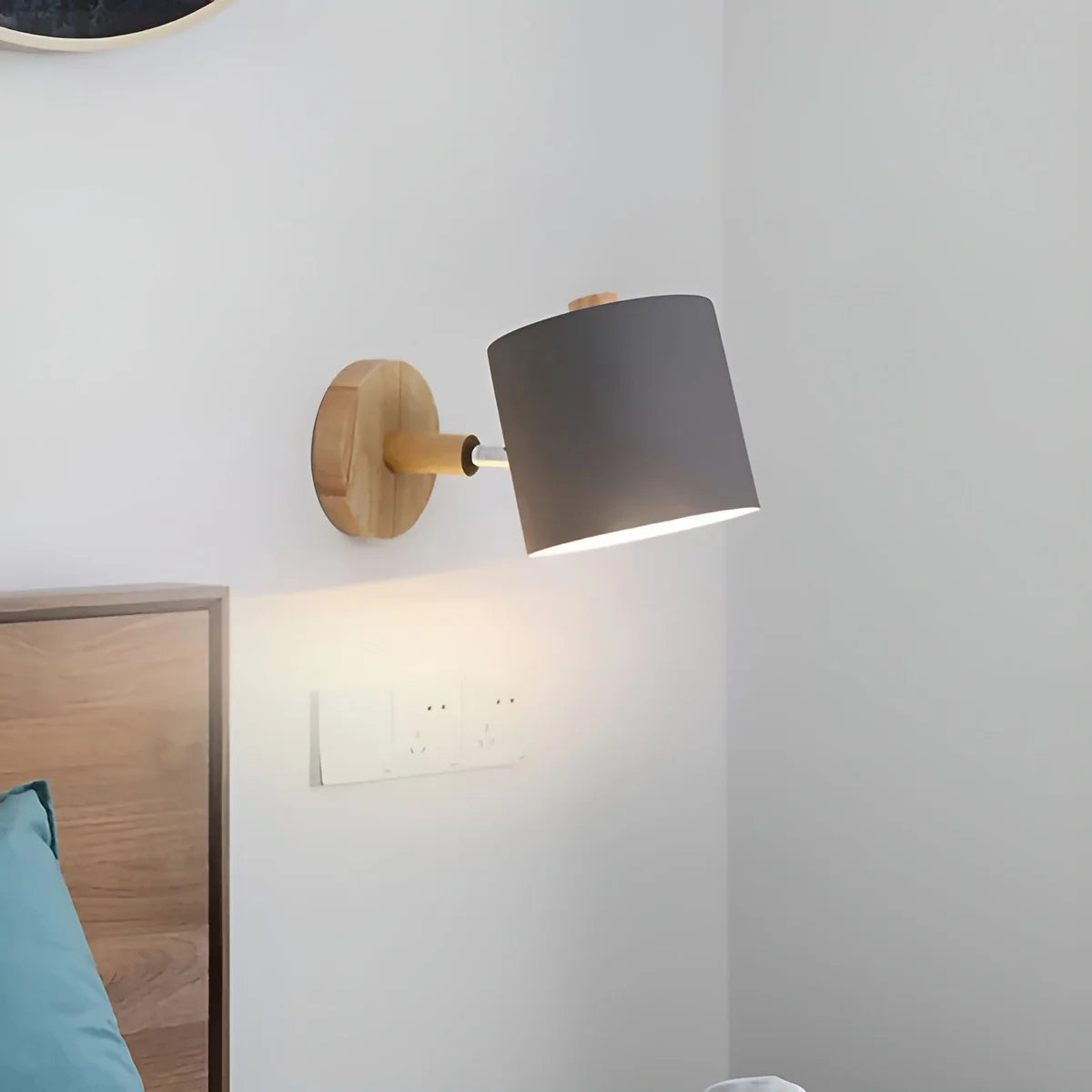 Adjustable Wall Lights | Tilting Drum Shade, Short Arm