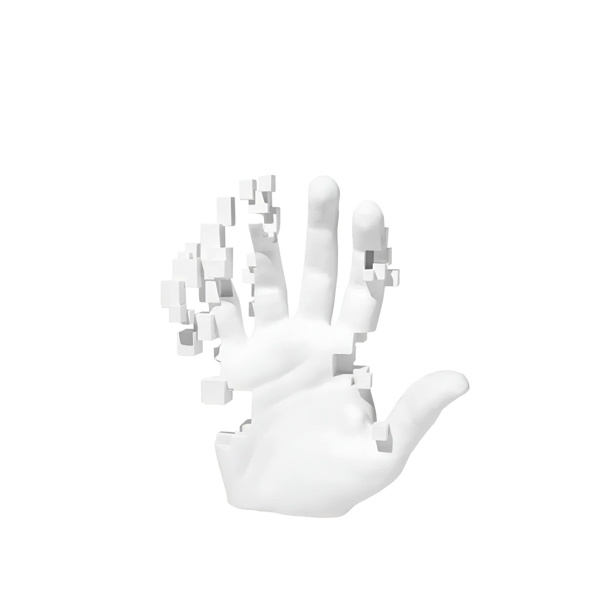 Decorative Resin Hand Sculpture | Mosaic Glitch Pattern | Abstract Statement Piece for Shelf, Desk or Living Room 5