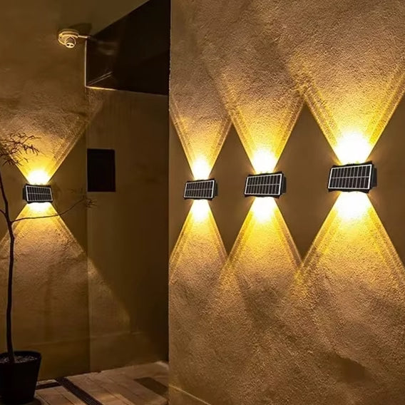 IllumiSun | Solar Lights Outdoor Wall Lamp – Up and Down Lighting