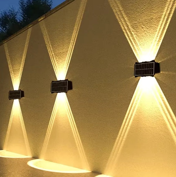 IllumiSun | Solar Lights Outdoor Wall Lamp – Up and Down Lighting