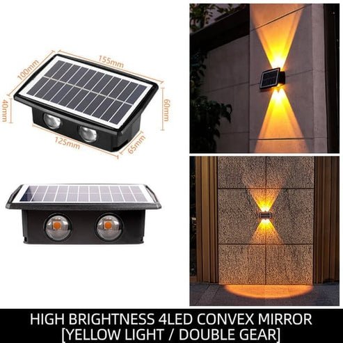 IllumiSun | Solar Lights Outdoor Wall Lamp – Up and Down Lighting