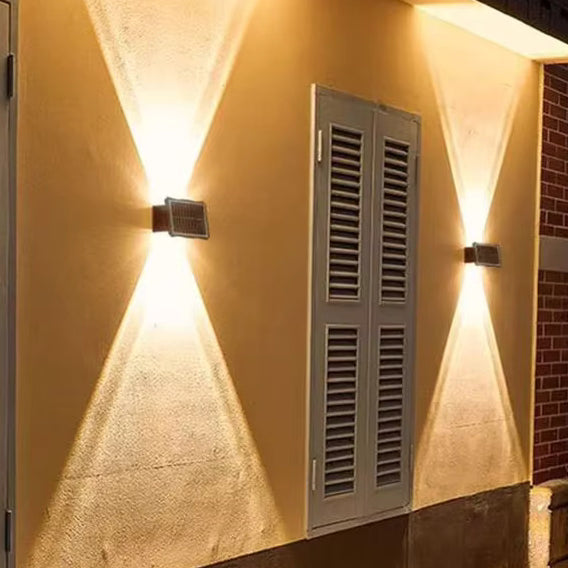 IllumiSun | Solar Lights Outdoor Wall Lamp – Up and Down Lighting