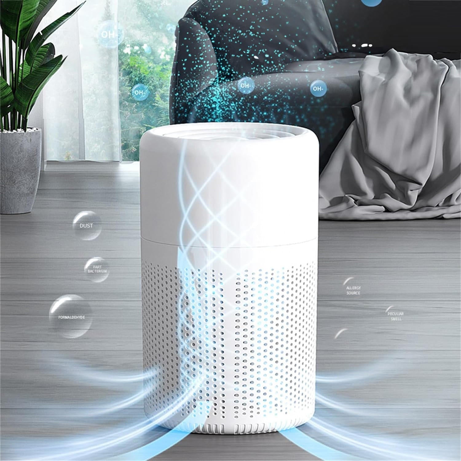 Indoor Air Purifier | 360 Degree Intake, Top Air Outlet