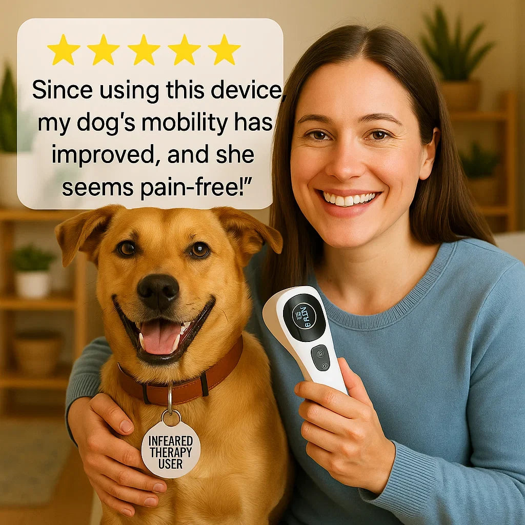 Infrared Therapy Device for Dogs | Dual-Wavelength 808nm & 650nm Technology | Non-Invasive Joint, Skin & Mobility Relief