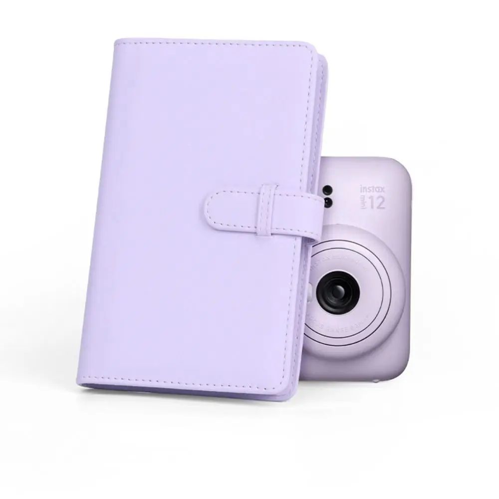 Instax Mini Photo Album PU Leather | 108 Pocket Capacity, Transparent Sleeves | Protects & Organises Instant Prints