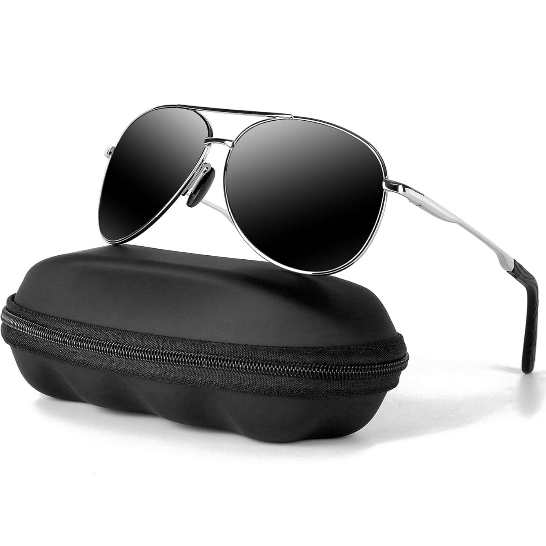 Jack | Polarized Aviator Sunglasses with UV400 Protection - Lightweight Metal Frame