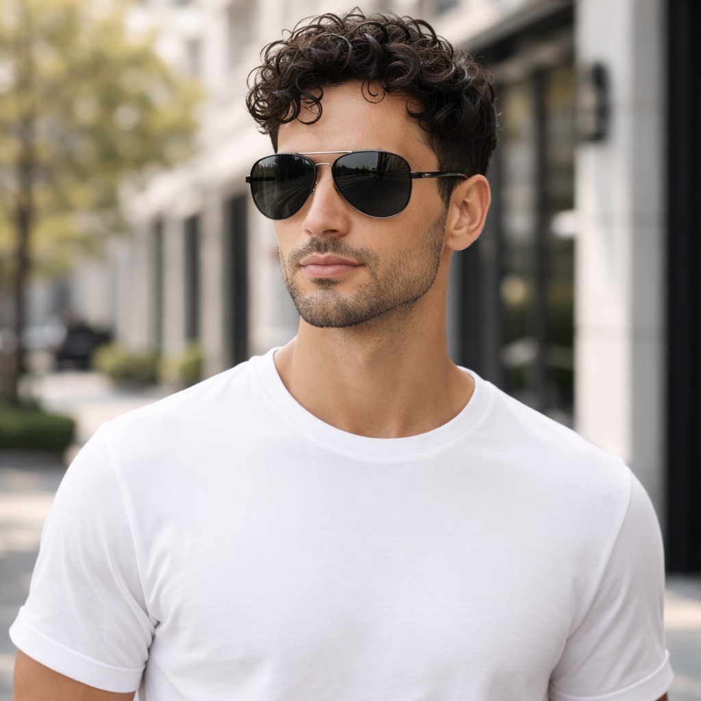 Jack | Polarized Aviator Sunglasses with UV400 Protection - Lightweight Metal Frame