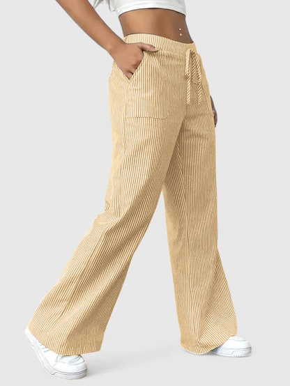 Jean | Wide Leg Trousers Women – High-Waist Cotton-Linen Blend 4