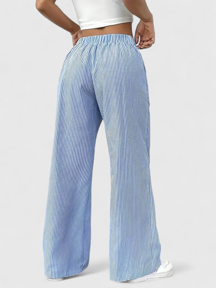 Jean | Wide Leg Trousers Women – High-Waist Cotton-Linen Blend 7