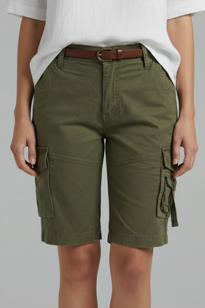 Jenna | Women's Cargo Shorts – 100% Cotton With Utility Pockets 0
