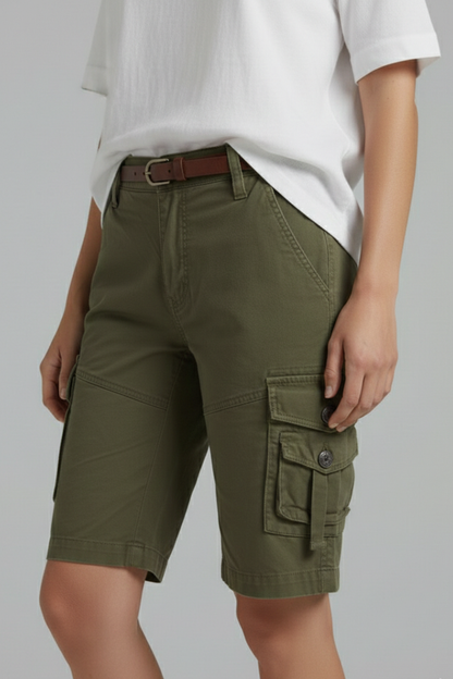 Jenna | Women's Cargo Shorts – 100% Cotton With Utility Pockets 3