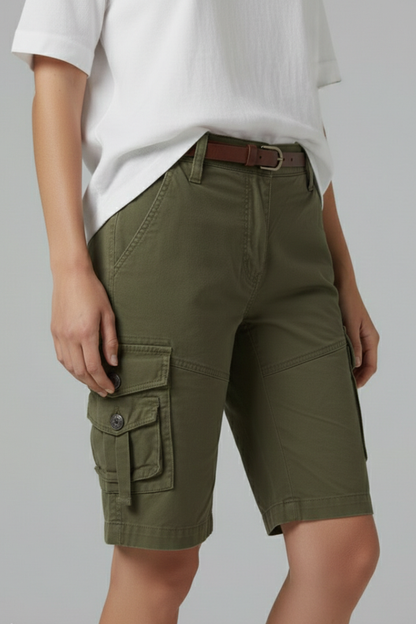 Jenna | Women's Cargo Shorts – 100% Cotton With Utility Pockets 4