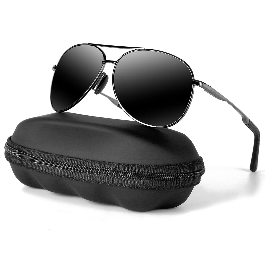 Jack | Polarized Aviator Sunglasses with UV400 Protection - Lightweight Metal Frame