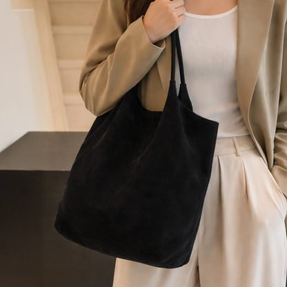 Judy | Suede Tote Bag – Spacious Slouchy Design with Dual Top Handles 3
