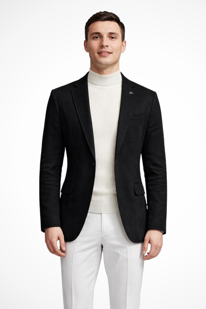 Julian | Men's Blazer Jacket – Textured Mustard Yellow, Slim Fit 3