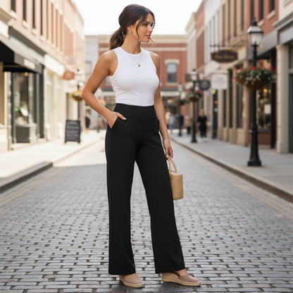 Julie | Wide Leg Trousers Women – High-Rise, Relaxed Fit 0